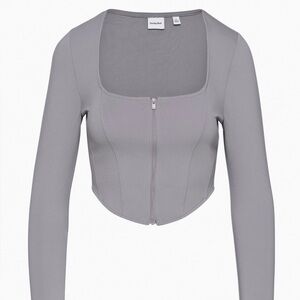 Aritzia Lavender Long Sleeve Crop Top